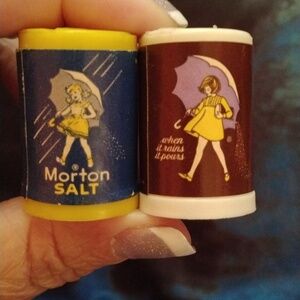 Mini Morton Salt n Pepper Shakers